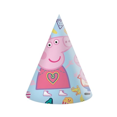 Czapka party Godan Peppa Pig 6 sztuk błękit nieba karton (91996PR) Czapka party Godan Peppa Pig 6 sztuk błękit nieba karton (91996PR)
