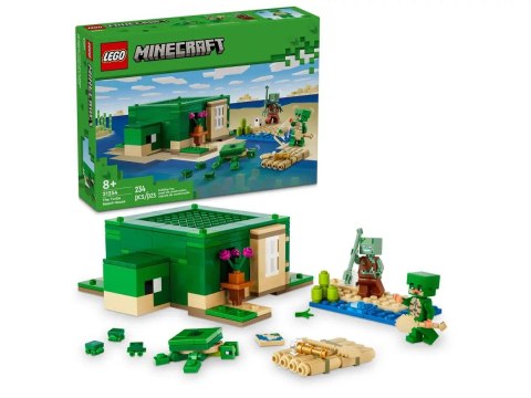 Klocki konstrukcyjne Lego Minecraft Domek na plaży żółwi (21254) Klocki konstrukcyjne Lego Minecraft Domek na plaży żółwi (21254)