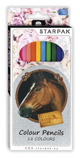 Kredki ołówkowe Starpak Horses 12 kol. (297000)