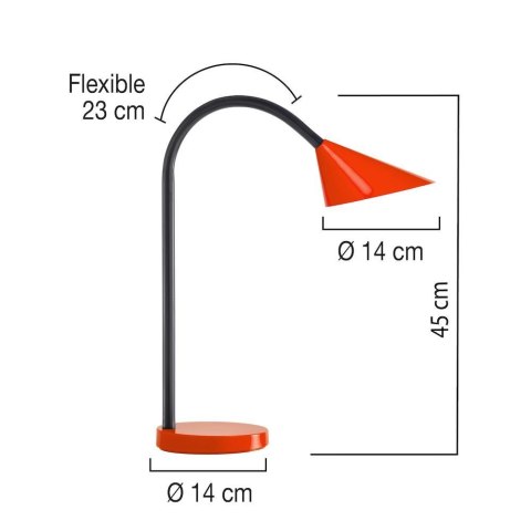 Lampka biurowa Unilux Sol Led Czerwona (400077406) Lampka biurowa Unilux Sol Led Czerwona (400077406)