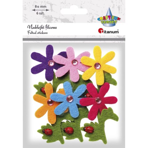 Naklejka (nalepka) Titanum Craft-Fun Series filc - kwiatki (DF009A) Naklejka (nalepka) Titanum Craft-Fun Series filc - kwiatki (DF009A)