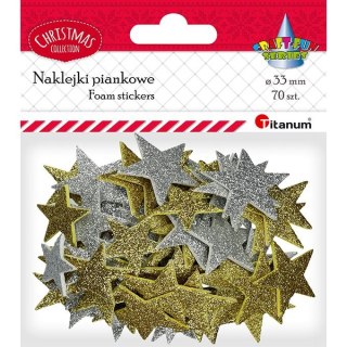 Naklejka (nalepka) Titanum Craft-Fun Series piankowe brokatowe gwiazdki (5696)