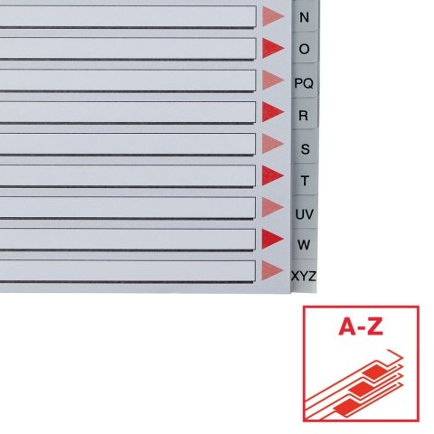 Przekładka alfabetyczna Esselte A4 szara 20k A-Z (100129) Przekładka alfabetyczna Esselte A4 szara 20k A-Z (100129)