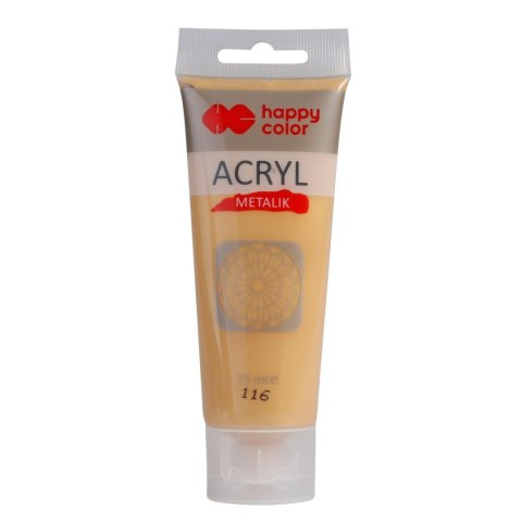 Farba akrylowa Happy Color delikatne złoto metalik kolor: złoty 75ml (HA 7370 0075-116) Farba akrylowa Happy Color delikatne złoto metalik kolor: złoty 75ml (HA 7370 0075-116)