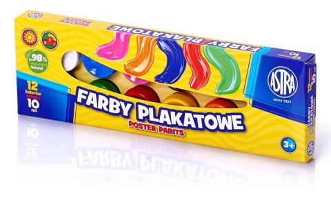 Farby plakatowe Astra kolor: mix 10ml 12 kolor. (83115902) Farby plakatowe Astra kolor: mix 10ml 12 kolor. (83115902)