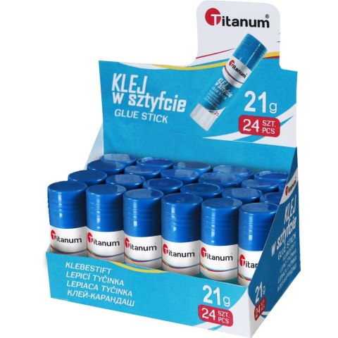 Klej szkolny w sztyfcie Titanum PVA new 25g Klej szkolny w sztyfcie Titanum PVA new 25g