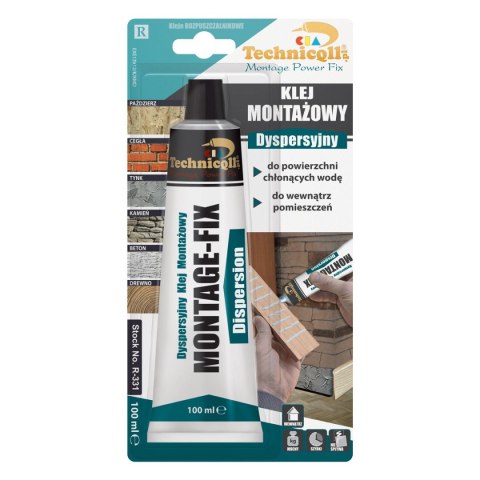 Klej w tubie Technicqll montażowy dyspersyjny 100ml (R-331) Klej w tubie Technicqll montażowy dyspersyjny 100ml (R-331)