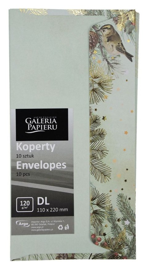 Koperta Galeria Papieru złote święta DL (280194) 10 sztuk Koperta Galeria Papieru złote święta DL (280194) 10 sztuk
