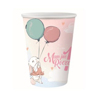 Kubek jednorazowy Godan kolekcja mam już roczek - króliczek 6 sztuk 200ml (PG-KRKR)