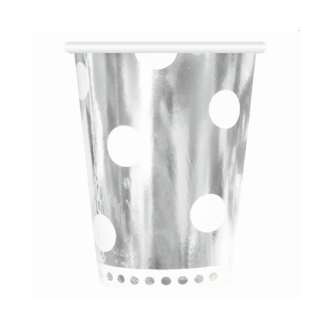 Kubek jednorazowy Godan srebrny w groszki 266 ml 266ml (PF-KGS) Kubek jednorazowy Godan srebrny w groszki 266 ml 266ml (PF-KGS)