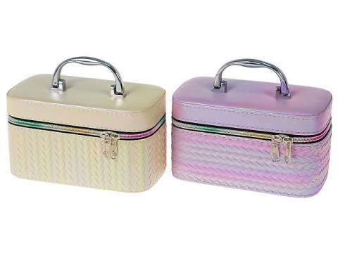 Kuferek Adar S z lusterkiem, wzór motyle, zapinany na zamek; 19x12x11cm (591523) Kuferek Adar S z lusterkiem, wzór motyle, zapinany na zamek; 19x12x11cm (591523)