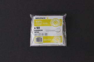 Łyżeczka Gabi-Plast transparętna wielkokrotnego uzytku 50 szt