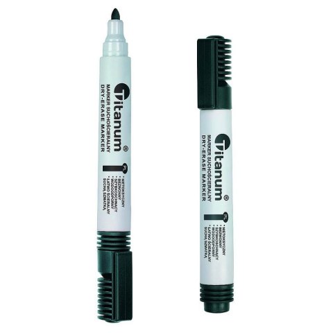 Marker suchościeralny Titanum, czarny 3,0mm okrągła końcówka (BY1026-02) Marker suchościeralny Titanum, czarny 3,0mm okrągła końcówka (BY1026-02)