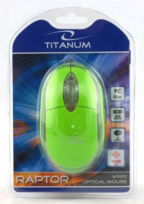 Mysz Titanum Raptor 3D zielony (TM102G) Mysz Titanum Raptor 3D zielony (TM102G)