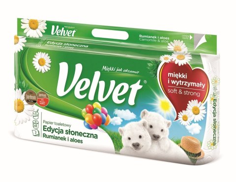 Papier toaletowy Velvet Naturalnie Pielęgnujący Rumianek A8 kolor: biały 8 szt Papier toaletowy Velvet Naturalnie Pielęgnujący Rumianek A8 kolor: biały 8 szt