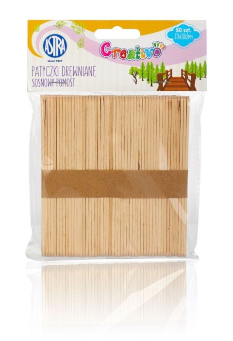 Patyczki Astra Creativo drewniane do dekoracji 50 szt Patyczki Astra Creativo drewniane do dekoracji 50 szt