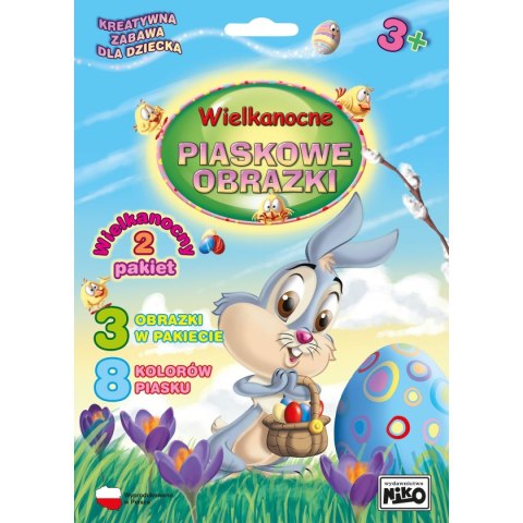 Piasek do modelowania 8 kol. WIELKANOCNE OBRAZKI w pakiecie: kwiaty w pisance, zajączek, kogutek mix Piasek do modelowania 8 kol. WIELKANOCNE OBRAZKI w pakiecie: kwiaty w pisance, zajączek, kogutek mix