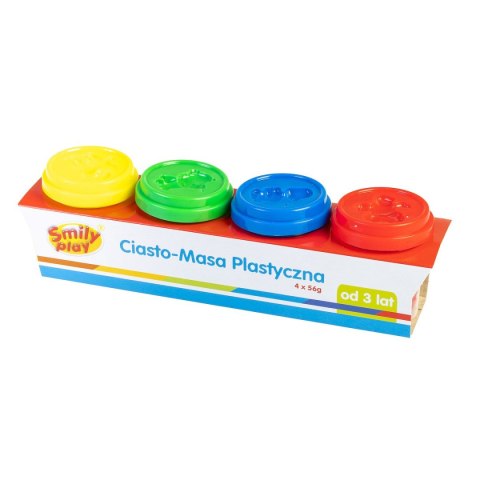 Plastelina Smily Play 4 kol. 4 tuby ciasto-masa mix 56g (SP83347) Plastelina Smily Play 4 kol. 4 tuby ciasto-masa mix 56g (SP83347)