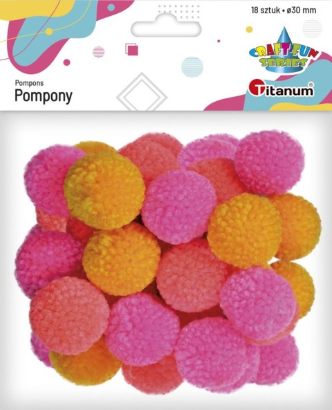 Pompony Titanum Craft-Fun Series jaskrawe mix 18 szt (DIY19308) Pompony Titanum Craft-Fun Series jaskrawe mix 18 szt (DIY19308)