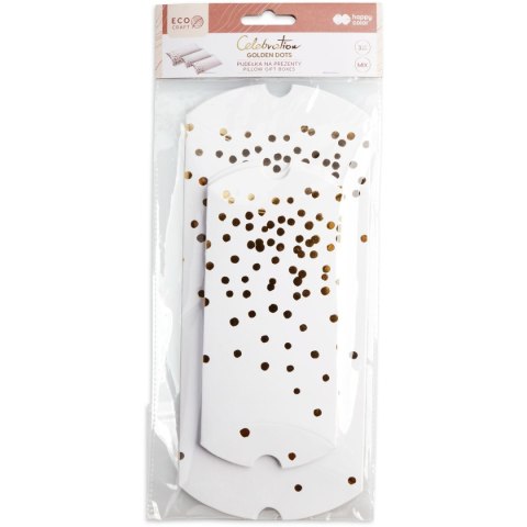 Pudełko na prezent Happy Color Golden Dots (HA 4411 2115-DMIX3) Pudełko na prezent Happy Color Golden Dots (HA 4411 2115-DMIX3)