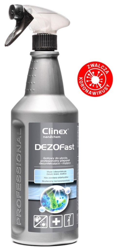 Środki czystości Clinex Dezofast 1000ml (CL77014) Środki czystości Clinex Dezofast 1000ml (CL77014)