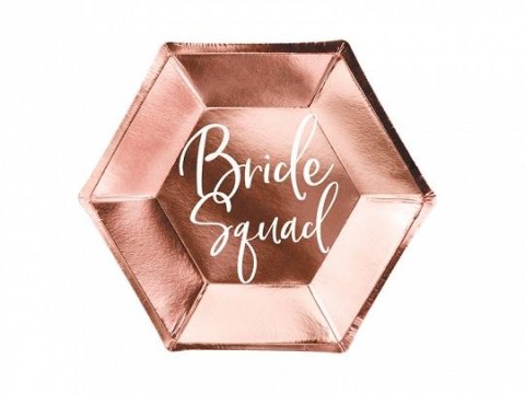 Talerz jednorazowy Partydeco Talerzyki Bride squad, różowe złoto, 23cm (1 op. / 6 szt.) śr. 230mm 6 szt (TPP21-019R) Talerz jednorazowy Partydeco Talerzyki Bride squad, różowe złoto, 23cm (1 op. / 6 szt.) śr. 230mm 6 szt (TPP21-019R)