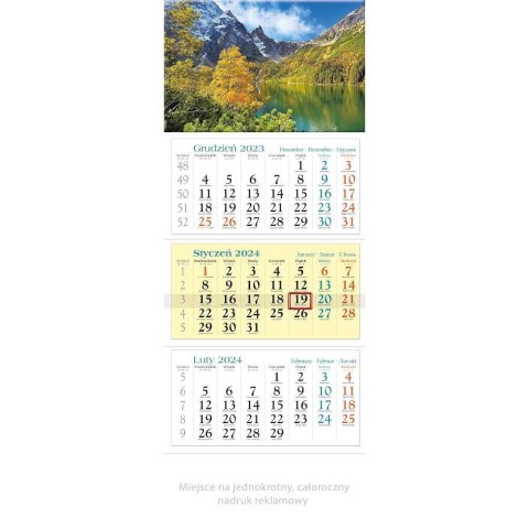 Kalendarz ścienny 5904844530059 Lucrum Trójdzielny 2024 Morskie Oko 320mm x 860mm (KT01) Kalendarz ścienny 5904844530059 Lucrum Trójdzielny 2024 Morskie Oko 320mm x 860mm (KT01)