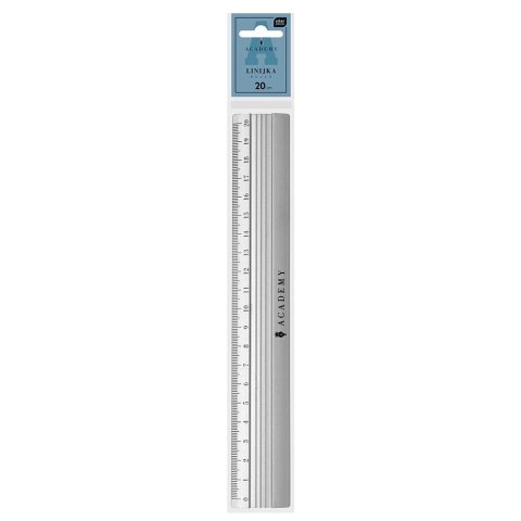 Linijka plastik Interdruk ACADEMY 20cm Linijka plastik Interdruk ACADEMY 20cm