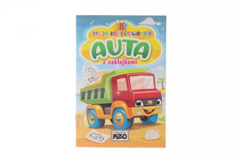 Książeczka edukacyjna Niko Moja kolorowanka z naklejkami. Auta Książeczka edukacyjna Niko Moja kolorowanka z naklejkami. Auta