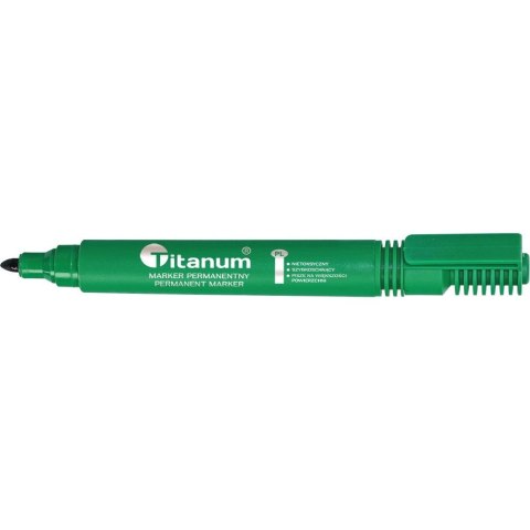 Marker permanentny Titanum, zielony 2,0mm okrągła końcówka (PY1026-02) Marker permanentny Titanum, zielony 2,0mm okrągła końcówka (PY1026-02)
