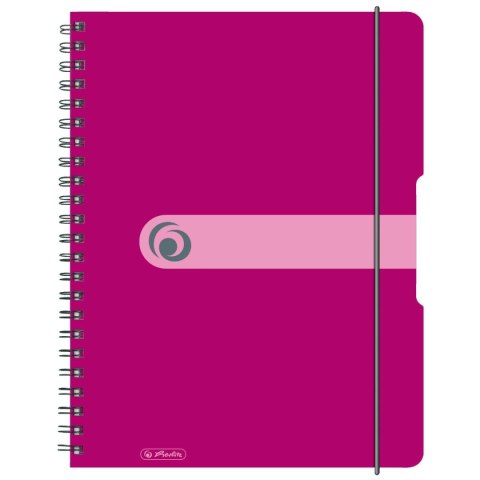 Brulion na spirali PP Herlitz EasyOrga A4 krata 80 80g różowy (11293081) Brulion na spirali PP Herlitz EasyOrga A4 krata 80 80g różowy (11293081)