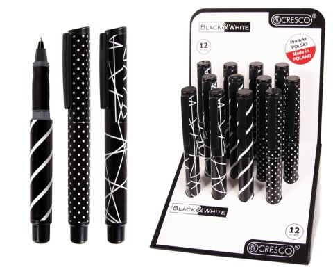 Pióro kulkowe na naboje Cresco GO PEN b&W 5907464220058 (202001-G) Pióro kulkowe na naboje Cresco GO PEN b&W 5907464220058 (202001-G)