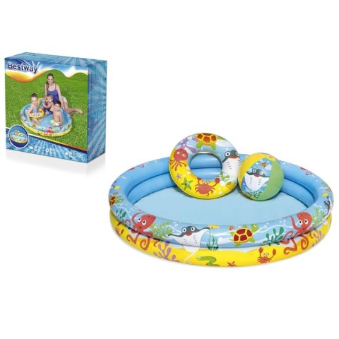 Basen Best Way 3w1 Piłka, Koło 122 x 20 cm (B51124/10591)