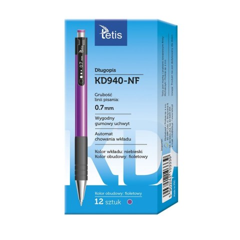 Długopis Tetis fiolet 59032421033339 niebieski 0,7mm (KD940-NF) Długopis Tetis fiolet 59032421033339 niebieski 0,7mm (KD940-NF)