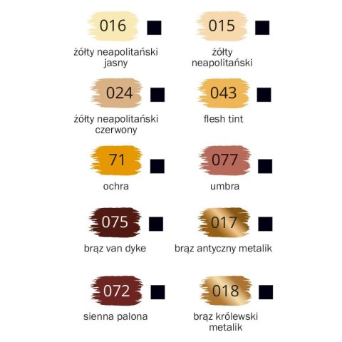 Farba akrylowa Happy Color odcienie brązowego (HA 7370 0012-BR10) Farba akrylowa Happy Color odcienie brązowego (HA 7370 0012-BR10)