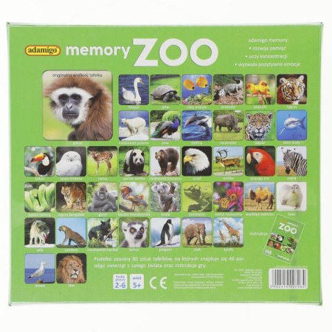Gra pamięciowa Adamigo MEMORY ZOO memory Gra pamięciowa Adamigo MEMORY ZOO memory