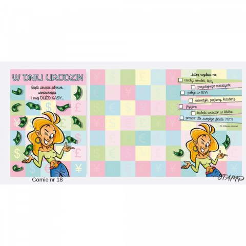Kartka składana Ev-corp Comic Urodzinowy dla dziewczyny B6 (STKC-018) Kartka składana Ev-corp Comic Urodzinowy dla dziewczyny B6 (STKC-018)