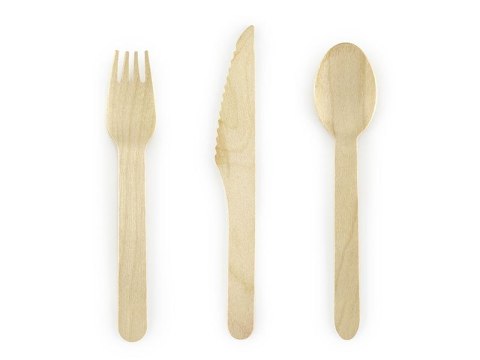 Sztućce Partydeco drewniane Woodland 16cm (SDR2) Sztućce Partydeco drewniane Woodland 16cm (SDR2)