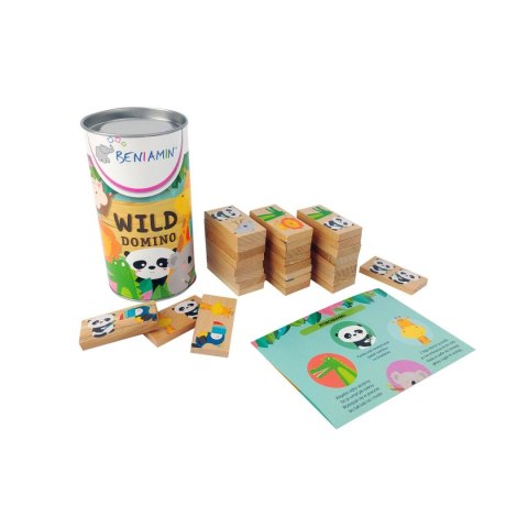 Gra edukacyjna Beniamin Domino w tubie Gra edukacyjna Beniamin Domino w tubie
