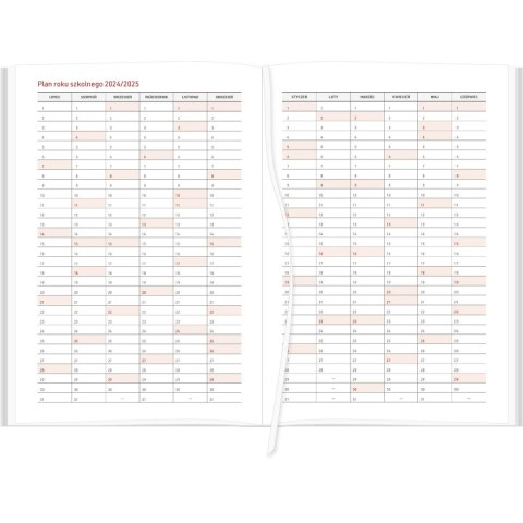 Kalendarz nauczyciela książkowy (terminarz) A5TN061B- czarny Wydawnictwo Wokół Nas 2024/2025 A5 tygodniowy A5 (EKOLEN)