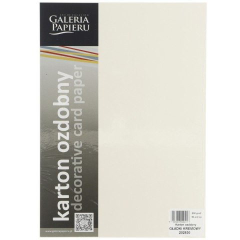 Papier ozdobny (wizytówkowy) Galeria Papieru gładki kremowy A4 kremowy 200g (202830) Papier ozdobny (wizytówkowy) Galeria Papieru gładki kremowy A4 kremowy 200g (202830)
