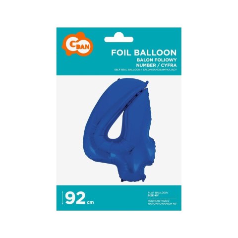Balon foliowy Godan cyfra 4 NIEBIESKA 91 cm (FG-C85N4) Balon foliowy Godan cyfra 4 NIEBIESKA 91 cm (FG-C85N4)
