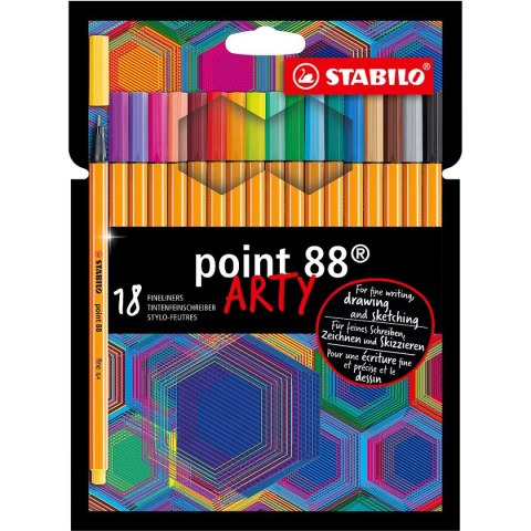 Cienkopis Stabilo point 88 ARTY, mix 0,4mm 18kol. (8818) Cienkopis Stabilo point 88 ARTY, mix 0,4mm 18kol. (8818)