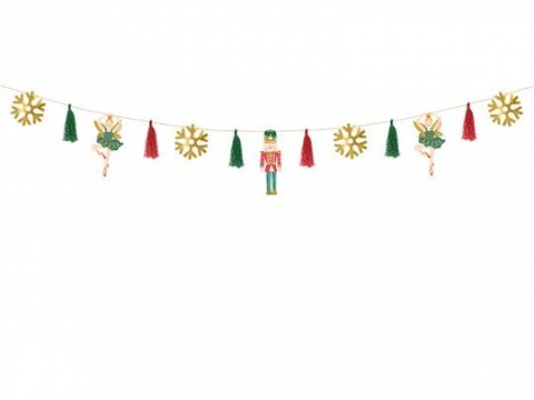 Girlanda Partydeco papierowa Dziadek do orzechów, mix, 2m (GL28) Girlanda Partydeco papierowa Dziadek do orzechów, mix, 2m (GL28)