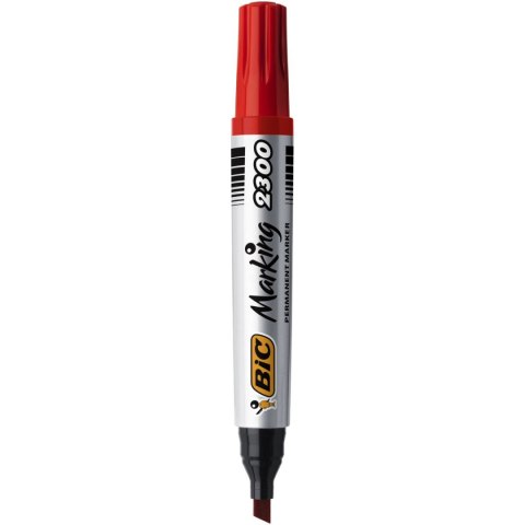 Marker permanentny Bic Marking 2300, czerwony 3,7-5,5mm ścięta końcówka (8209243) Marker permanentny Bic Marking 2300, czerwony 3,7-5,5mm ścięta końcówka (8209243)