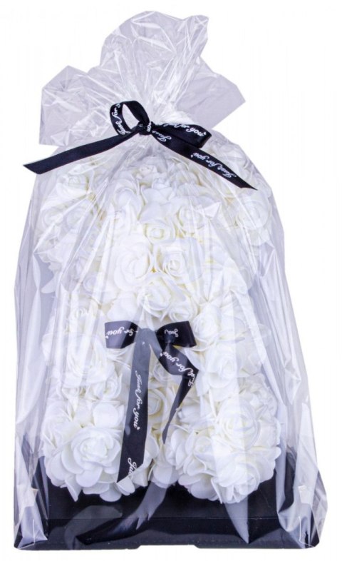 Ozdoba walentynkowa Norimpex Miś z róż 23cm (NO-1004957) Ozdoba walentynkowa Norimpex Miś z róż 23cm (NO-1004957)