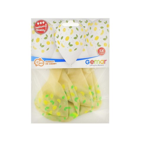 Balon gumowy Godan Cytryny 5 szt. biały 13cal (GS120/1022) Balon gumowy Godan Cytryny 5 szt. biały 13cal (GS120/1022)