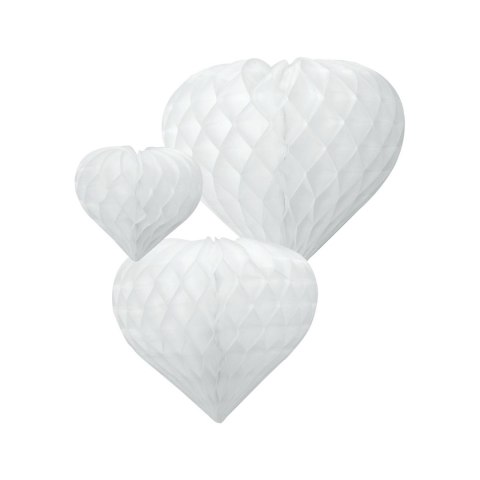 Dekoracja Godan Rozety dekoracyjne 3 SERCA, białe - (26, 19, 12 cm) (QT-RDSB) Dekoracja Godan Rozety dekoracyjne 3 SERCA, białe - (26, 19, 12 cm) (QT-RDSB)