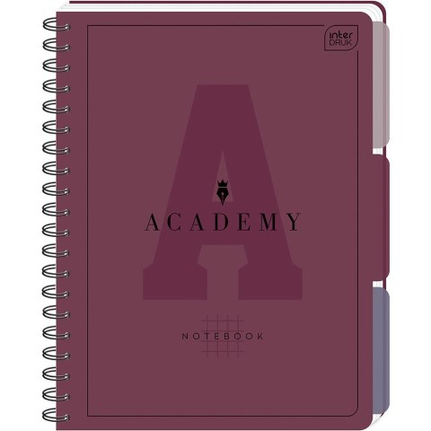 Kołozeszyt (kołobrulion) Interdruk ACADEMY A4 100 # PP A4 100k. 90g krata (z przekładkami) Kołozeszyt (kołobrulion) Interdruk ACADEMY A4 100 # PP A4 100k. 90g krata (z przekładkami)