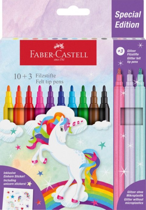Flamaster Faber Castell Jednorożec + naklejki 10+3 kol. (554213 FC) Flamaster Faber Castell Jednorożec + naklejki 10+3 kol. (554213 FC)